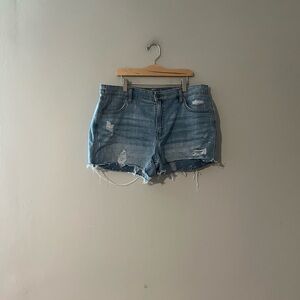 Aerie Daydream Denim‎ Short Jean cutout pull on large American Eagle